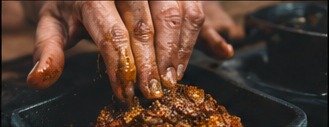 hands preparing real ingredients